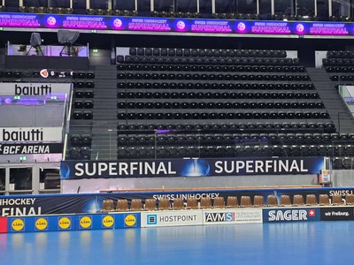 Floorball Superfinal Sports Perimeter Solution with Master Series in Fribourg, Switzerland